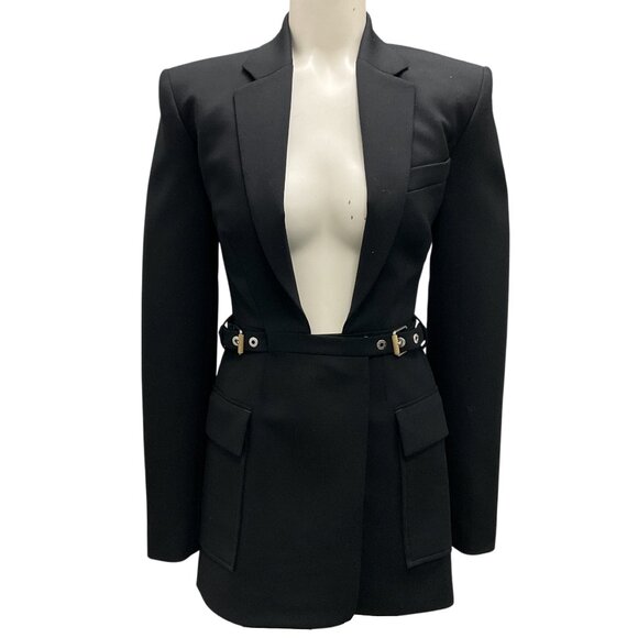 Dion Lee Black Open Neck Blazer Dress - Picture 1 of 6